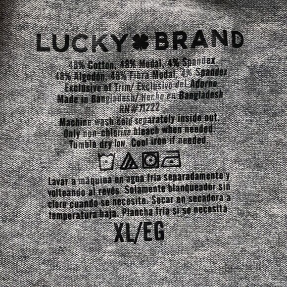 Lucky Brand Women’s Long Sleeve T-Shirt Heather Gray Tag Size XL - Picture 3 of 10